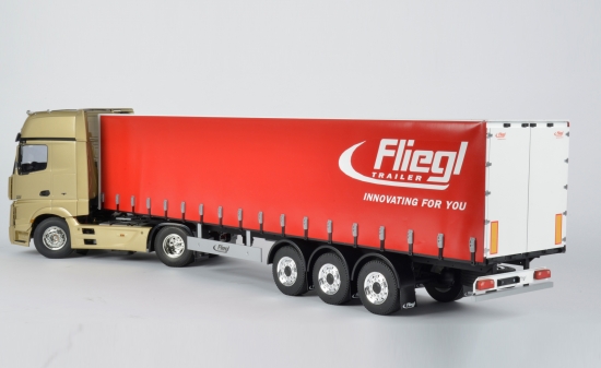 Gardintrailer Megarunner Fliegl 3a, röd - 3