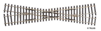Korsning H0 höger/H0m vänster, 232mm 15°