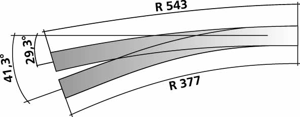 IBW 9°/12° R543 links - 2