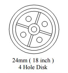 Wheels, 18 inch, 4 hole disc 8x, 1:19 - 2