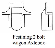 Axlebox Festiniog 2-bolt 8x, 1:19 - 2