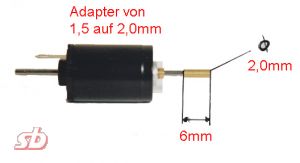 Adapter 1.5 -> 2.0mm 6mm, 1st