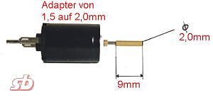 Adapter 1.5 -> 2.0mm 9mm, 1st