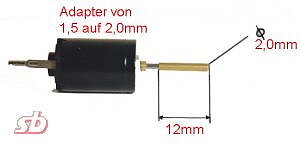 Adapter 1.5 -> 2.0mm 12mm, 1st