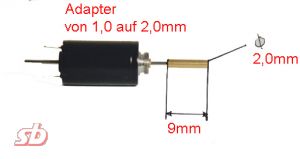 Adapter 1.0 -> 2.0mm 9mm, 1st