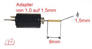 Adapter 1.0 -> 1.5mm 9mm, 1st