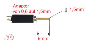 Adapter 0.8 -> 1.5mm 9mm, 1st