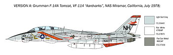 F-14A Tomcat - recessed line panels 1/72