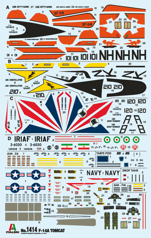 F-14A Tomcat - recessed line panels 1/72 - 6