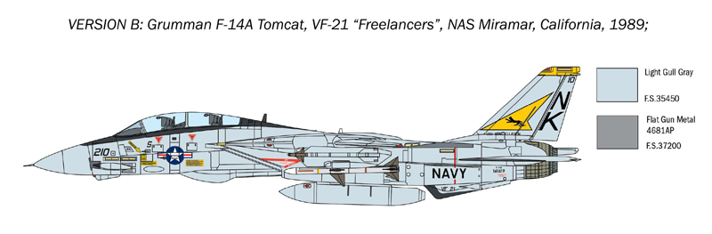 F-14A Tomcat - recessed line panels 1/72 - 3