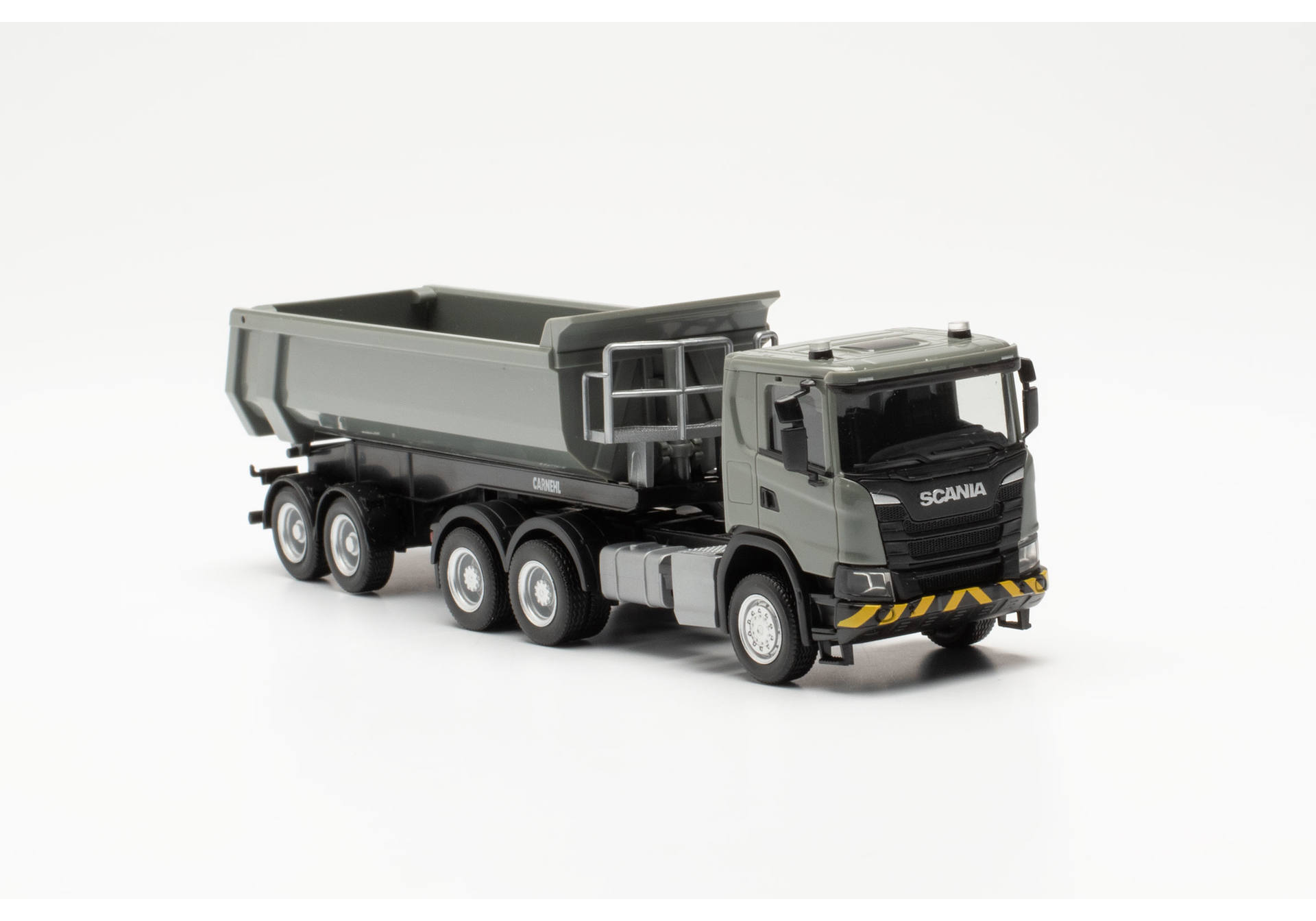 Scania CG 17 6x6 dumptrailer 3/2, grå/gul - 3