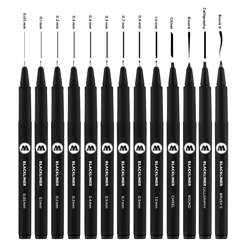 Fineliner Molotow N Y Basic Blackliner 0,2 mm (6F) - 2