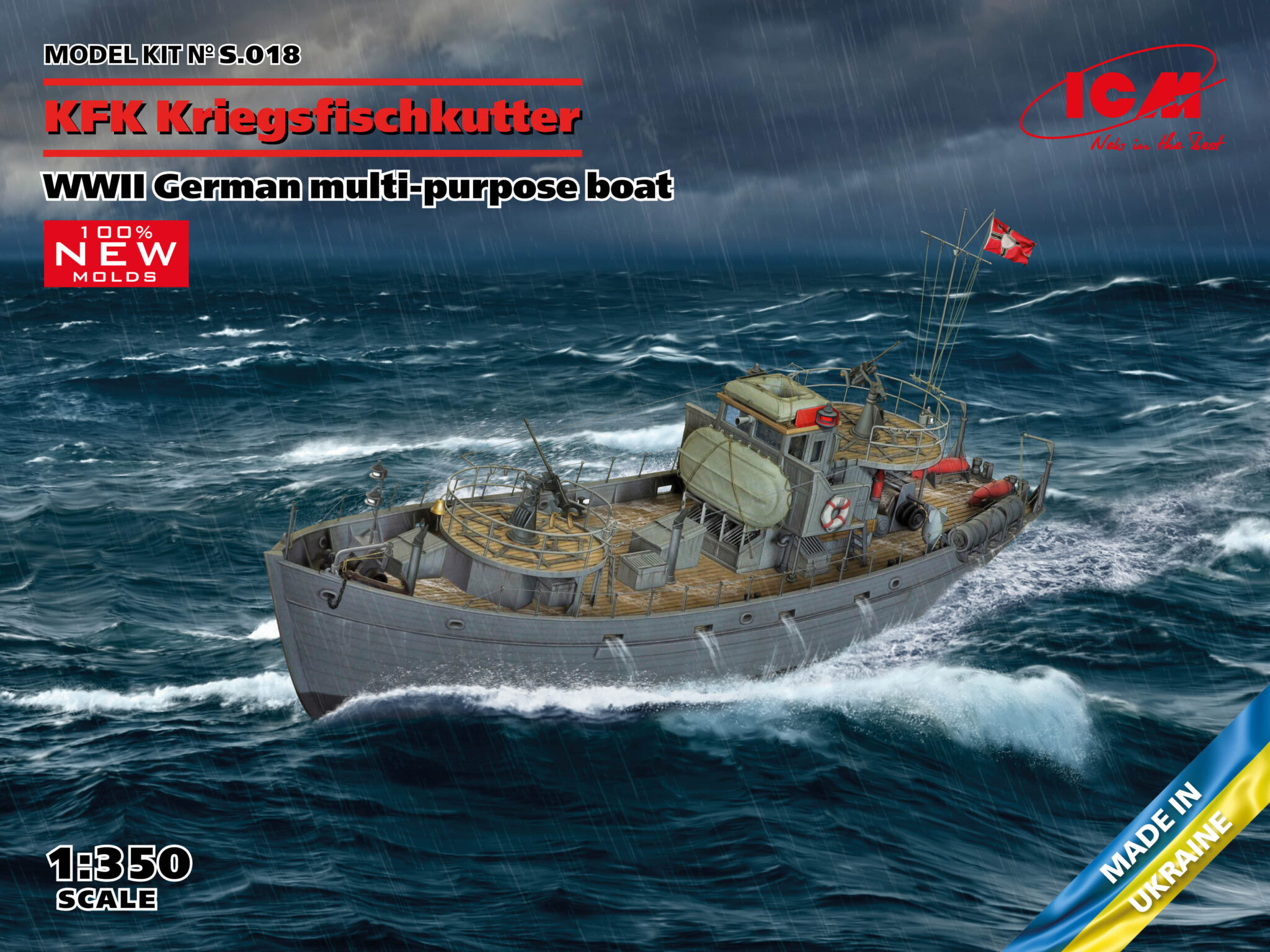 KFK Kriegsfischkutter, WWII German multi-purpose boat 1/350