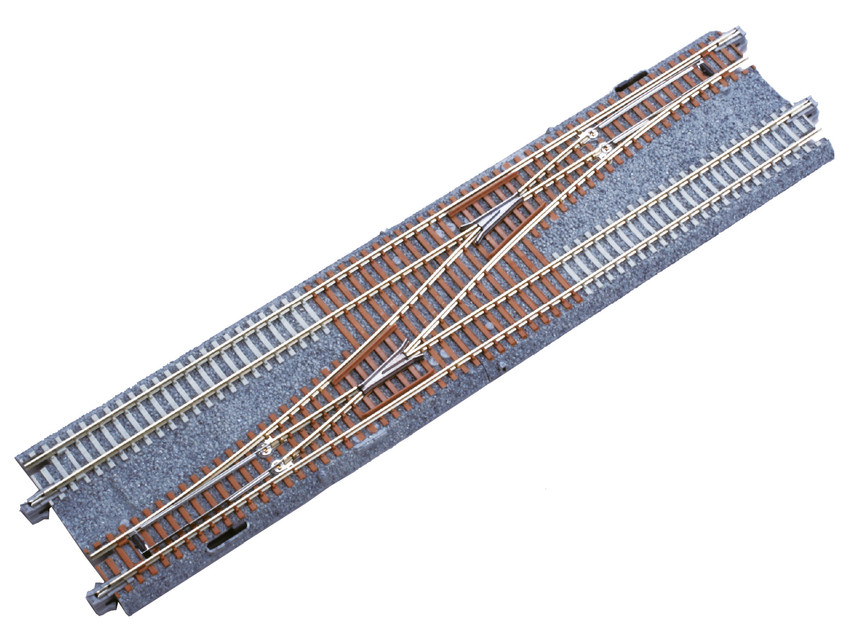 Doppelgleis mit Weiche, 248mm