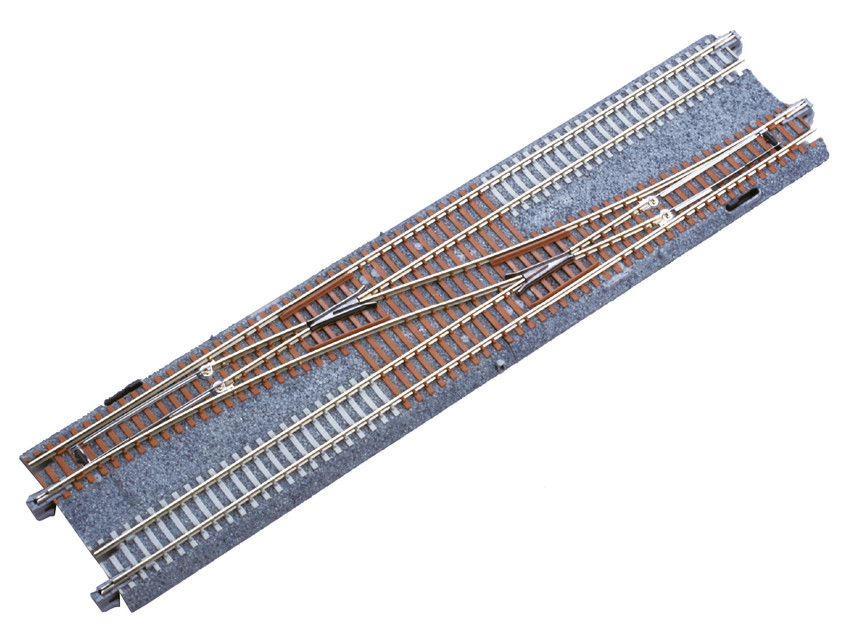 Doppelgleis mit Weiche , 248 mm