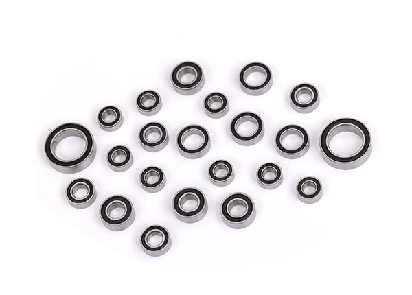 Ball bearing set, black rubber sealed, complete