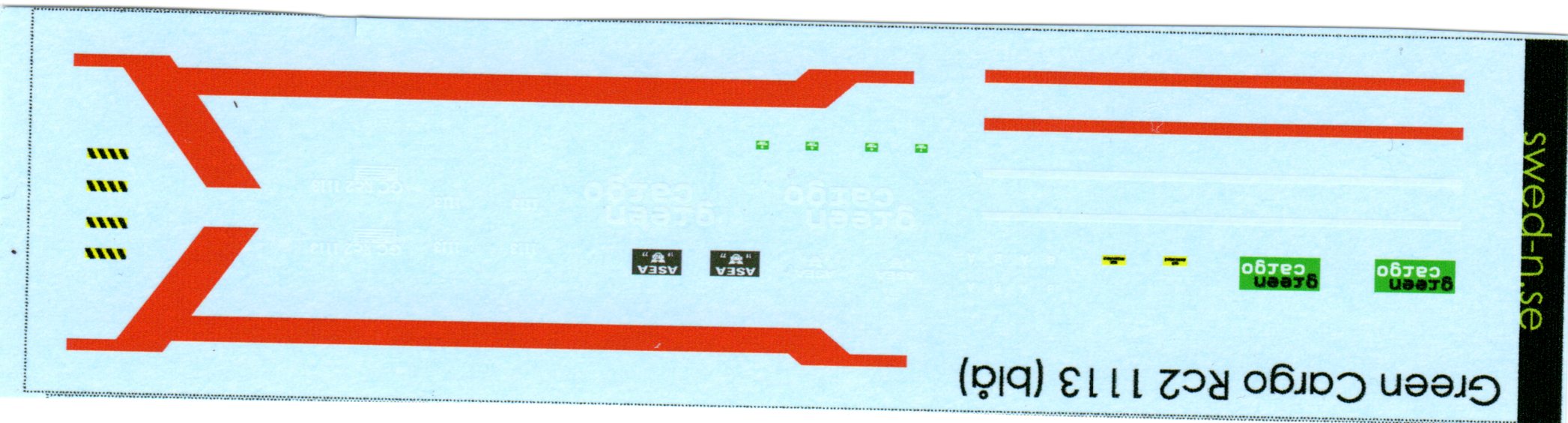 Dekal GC Rc2 1113, blå, sned