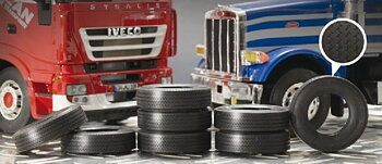 Truck Rubber Tires 8 st. 1/24