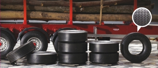Trailer Rubber Tires 8 st 1/24