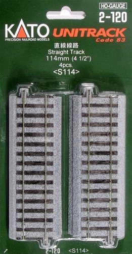 Rak räls 114 mm, 4st
