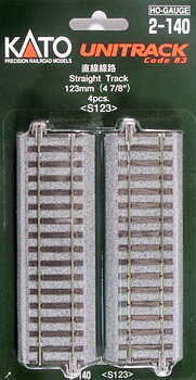 Rak räls 123 mm, 4st