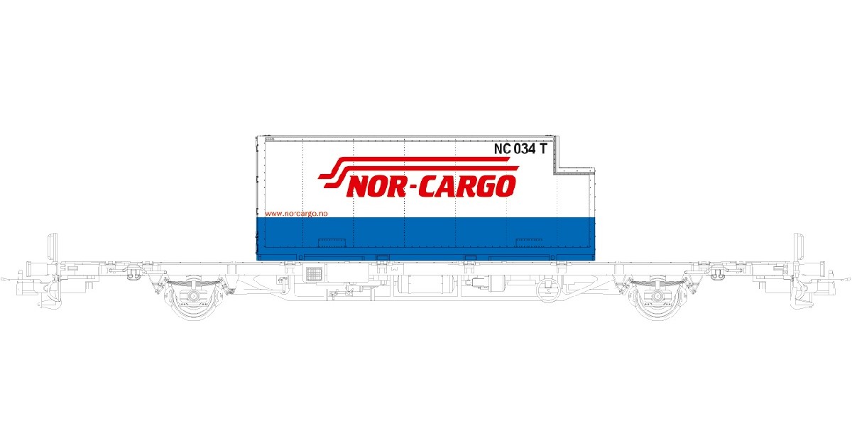 Containervagn CargoNet Lgns 'Nor Cargo'