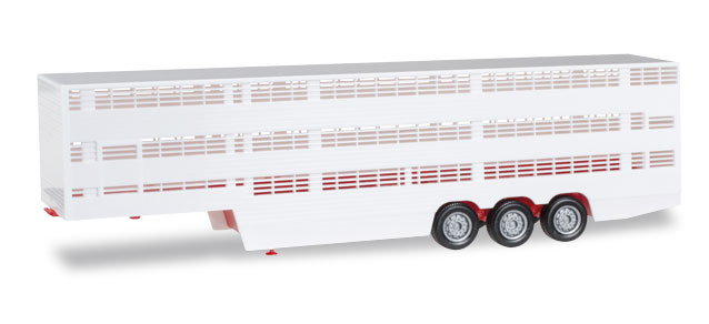 Cattle transporter trailer, red