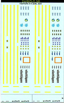 Dekaler Västtrafik X14 3240+3241, N-skala