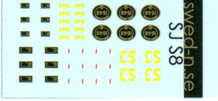 Dekaler SJ S8 (ånglok) 1646+1648, N-skala