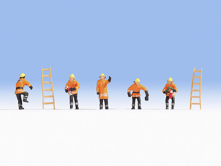 Brandmän, orange kläder