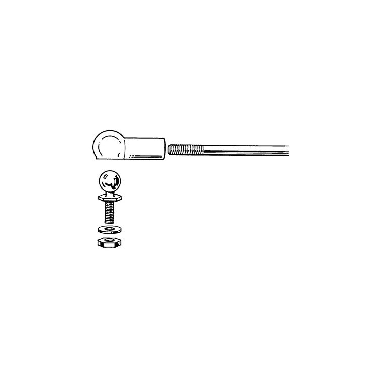 2-56 Threaded Ball Link, Du-Bro - 2