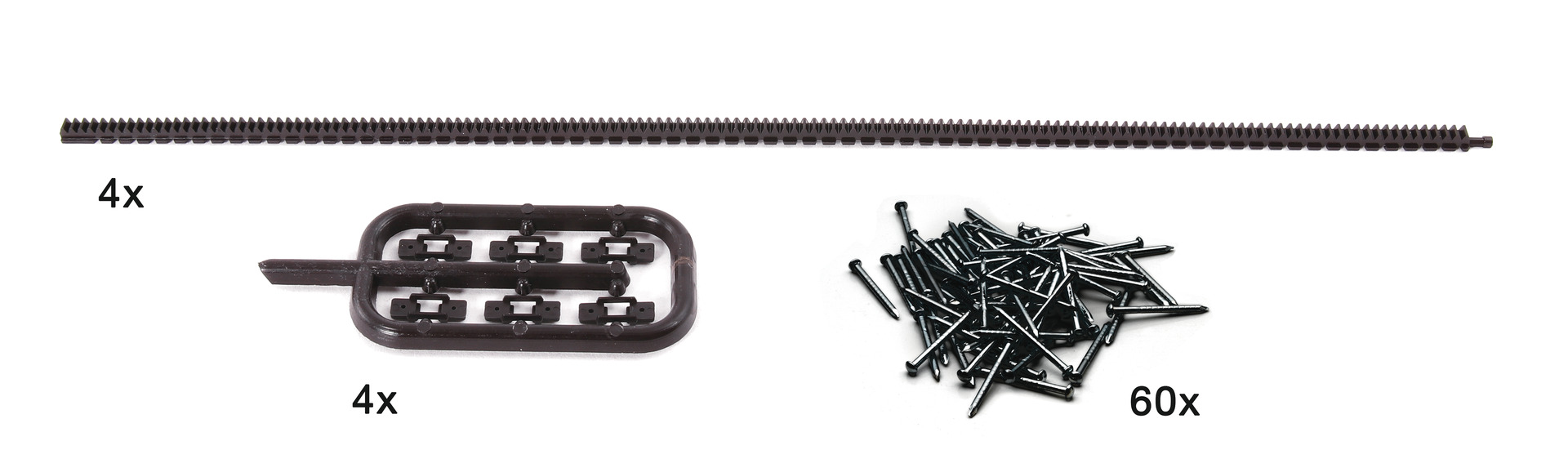 Flexible toothed racks for ROCO LINE tracks