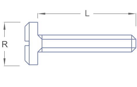 Cheesehead screw M2x3 - 2