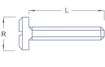 Cheesehead screw M2x3