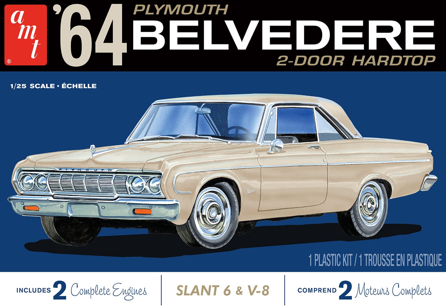 64' Plymouth Belvedere w/straight 6 Engine 1/25