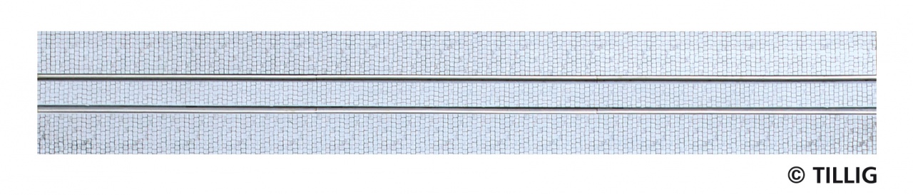 Spårvägsräls 316,8mm (enkelspår) gatsten