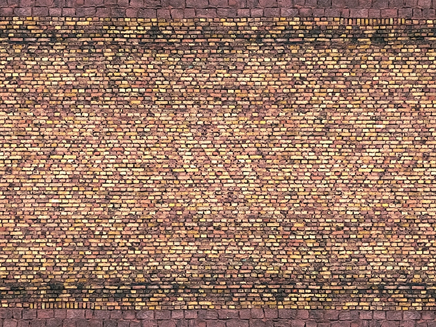 Murpapp 3D 'Tegel' gult, 25x12.5cm, H0