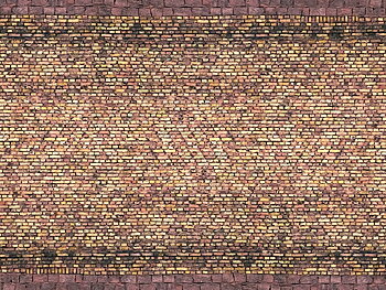 Murpapp 3D 'Tegel' gult, 25x12.5cm, H0