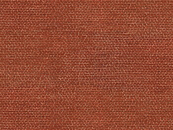 Murpapp 3D 'Klinker' rött, 25x12.5cm, H0