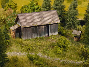 Murpapp 3D 'Träplank' vädrat, 25x12.5cm, H0