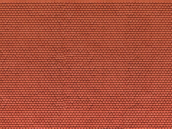 Murpapp 3D 'Taktegel' rött, 25x12.5cm, H0