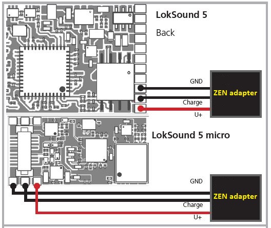 Zen 3-Wire Stay Alive Adapter Pack for ESU and Lenz Decoders - 3