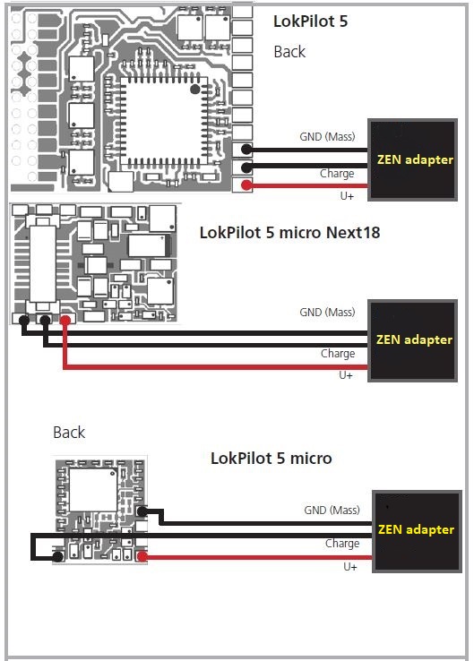 Zen 3-Wire Stay Alive Adapter Pack for ESU and Lenz Decoders - 2