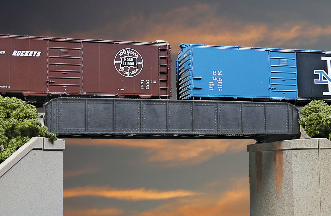 50' Single-Track Railroad Through Girder Bridge -- Kit