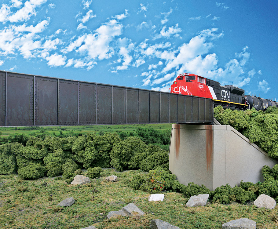 90' Single-Track Railroad Through Girder Bridge -- Kit