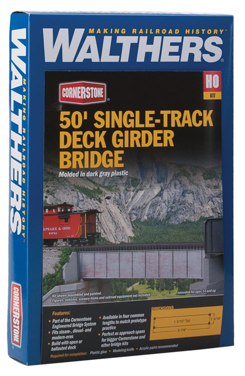 50' Single-Track Railroad Deck Girder Bridge -- Kit - 3