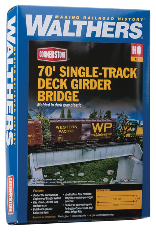 70' Single-Track Railroad Deck Girder Bridge -- Kit - 2