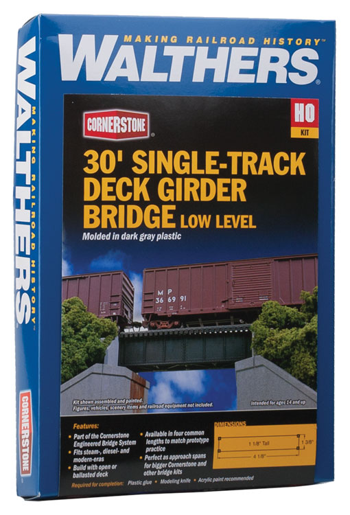 30' Single Track Railroad Deck Girder Bridge -- Low Level Kit - 2