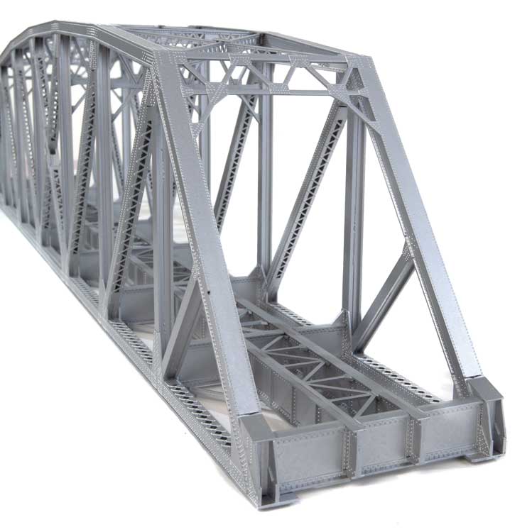 Arched Pratt Truss Railroad Bridge -- Single-Track - Kit - 4