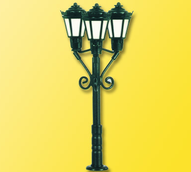 Parklampa tre-armad, svart